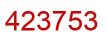 Number 423753 red image