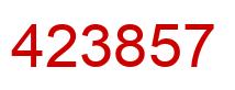 Number 423857 red image
