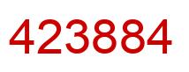Number 423884 red image