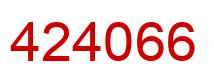 Number 424066 red image