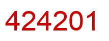 Number 424201 red image