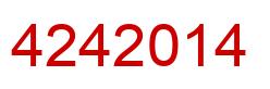 Number 4242014 red image