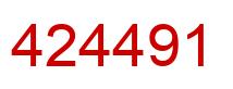 Number 424491 red image