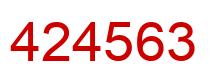 Número 424563 imagen rojo