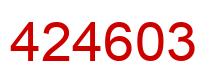 Number 424603 red image