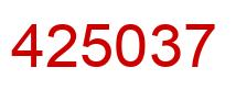 Number 425037 red image