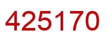 Number 425170 red image