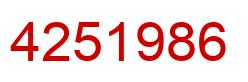 Number 4251986 red image