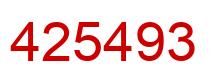 Number 425493 red image