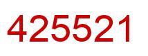 Number 425521 red image