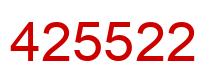 Número 425522 imagen rojo