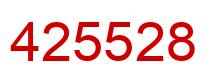 Number 425528 red image