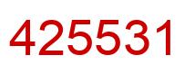 Number 425531 red image