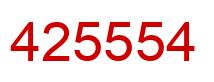 Number 425554 red image