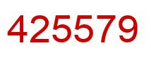 Number 425579 red image