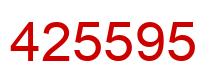 Number 425595 red image