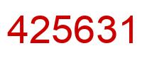 Number 425631 red image