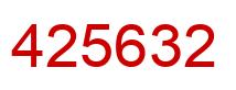 Number 425632 red image
