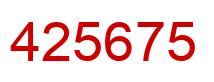 Número 425675 imagen rojo