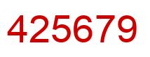 Number 425679 red image