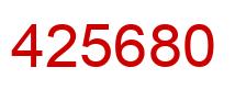 Number 425680 red image
