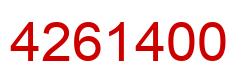 Número 4261400 imagen rojo