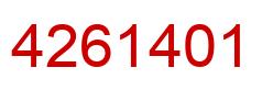 Número 4261401 imagen rojo
