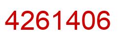 Número 4261406 imagen rojo