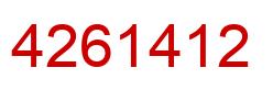 Número 4261412 imagen rojo