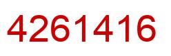 Número 4261416 imagen rojo