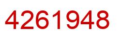 Number 4261948 red image