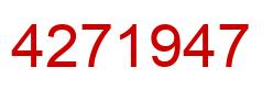 Number 4271947 red image