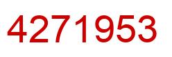 Number 4271953 red image