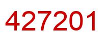 Number 427201 red image