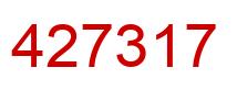 Number 427317 red image