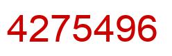Number 4275496 red image