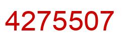 Number 4275507 red image