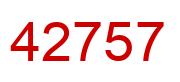 Number 42757 red image