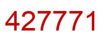 Number 427771 red image