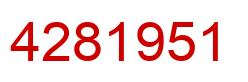 Number 4281951 red image