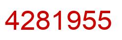 Number 4281955 red image