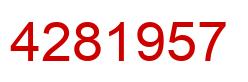 Number 4281957 red image