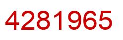 Número 4281965 imagen rojo