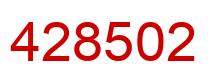 Number 428502 red image