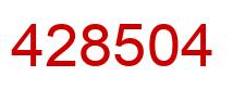 Number 428504 red image