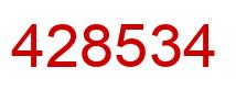 Number 428534 red image