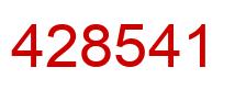 Number 428541 red image
