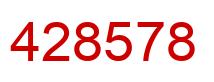 Number 428578 red image