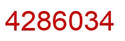 Number 4286034 red image