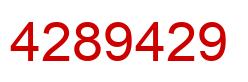 Number 4289429 red image
